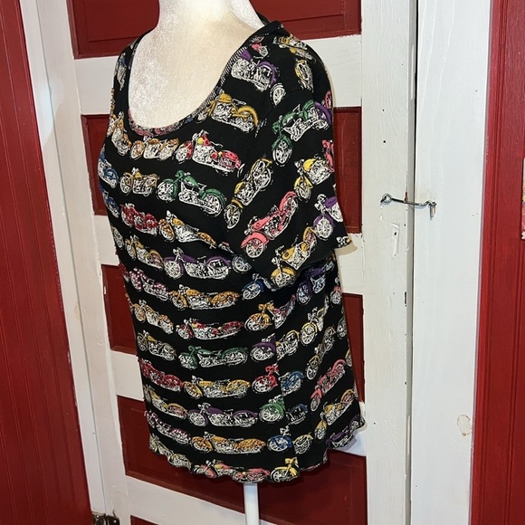 Vintage Motorcycle Print Shirt M - Picture 2 of 7